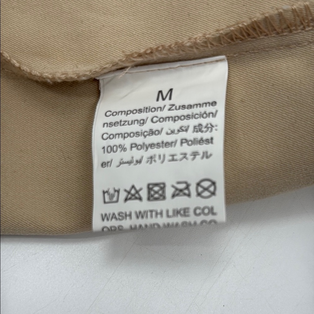 Tan Khaki Cargo Mini Skirt with Belt Size 30” Waist approx. size 11 - Picture 4 of 9
